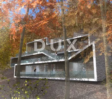 GORSKI KOTAR, FUŽINE - jedinstven projekt u srcu Gorskog kotara, građevinsko zemljište 2086 m2 s projektom za vilu, prilika za investiciju! - cover