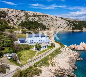 OTOK KRK, BAŠKA - Kuća na elitnoj lokaciji 1. red do mora!