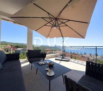 OPATIJA, POBRI - Prodaja dizajnerski uređenog stana s panoramskim pogledom na more - Pobri, Opatija