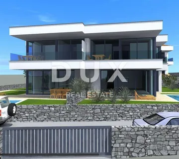 OTOK KRK, MALINSKA - moderna dvojna kuća sa bazenom - Malinska, Malinska-Dubašnica