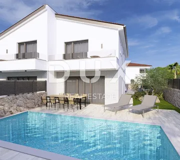 OTOK KRK, MALINSKA - Kuća modernog dizajna s bazenom - cover