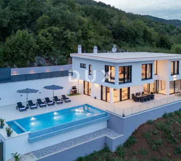 OPATIJA, MATULJI – Luksuzna villa s infinity bazenom, saunom i panoramskim pogledom na more - Mihotići, Matulji