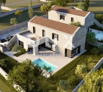ISTRA, BARBAN - Zemljište s projektom za 2 vile s bazenima