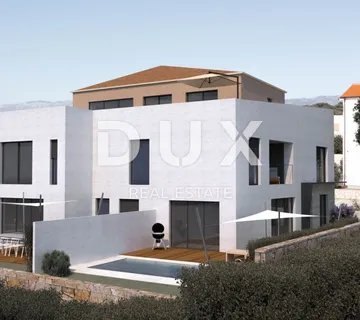 OTOK PAG, MANDRE, dvoetažni penthouse s bazenom i krovnom terasom - Mandre, Kolan