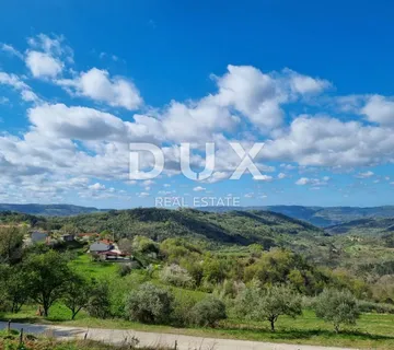 ISTRA, BUZET - Imanje s 4 stambena objekta i jednim poslovno-stambenim objektom, otvoreni pogled na prirodu i jezero