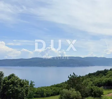 ISTRA, RABAC - Zemljište s građevinskom dozvolom i pogledom na more - cover