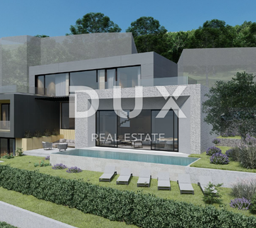 OPATIJA, CENTAR - zemljište 929m2 za vilu s bazenom s građevinskom dozvolom, centar Opatije, panoramski pogled - cover