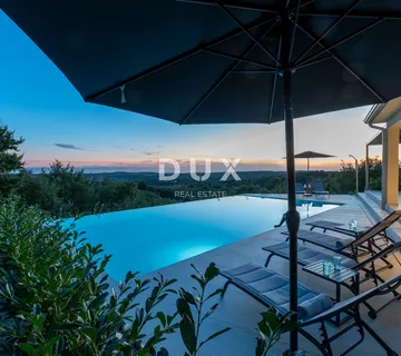 ISTRA, MOTOVUN - Vila s infinity bazenom i wellness zonom - otvoren pogled na more i okolna mjesta