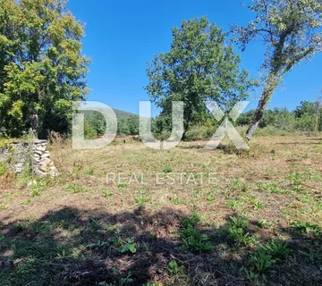 ISTRA, OPRTALJ - Veliko građevinsko zemljište s kamenom ruševinom i pogledom