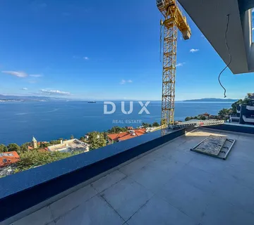 OPATIJA, CENTAR - fantastičan penthouse s pogledom u novogradnji iznad centra Opatije