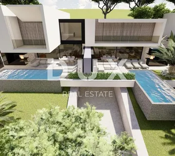 OPATIJA, BREGI- zemljište 875m2 S LOKACIJSKOM DOZVOLOM!! za exluzivnu villu s bazenom i panoramskim pogledom na more - cover