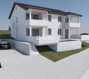 IČIĆI, POLJANE- započeta gradnja 450m2 s panoramskim pogledom na more + okoliš 900m2 - Poljane, Opatija