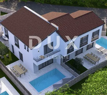 OTOK KRK, MALINSKA - Atraktivna lokacija! Dvojna kuća s bazenom - Malinska, Malinska-Dubašnica