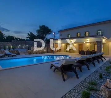 OTOK KRK, OKOLICA VRBNIKA - prekrasna kamena vila s bazenom  - cover