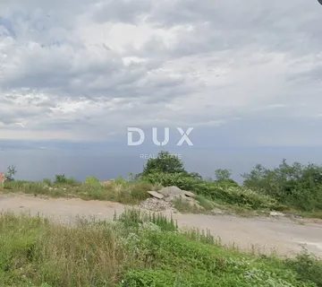 OPATIJA, LOVRAN - Atraktivno zemljište iznad Lovrana, pogled na more, spremno za gradnju, 1071m² - cover