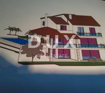 BRSEČ, MARTINA - 2 građevinska terena 2600m2 s građ. dozvolom i pogledom na more za apartmane / obiteljsku kuću / villu / kuću za iznajmljivanje - odmor s bazenom  - cover