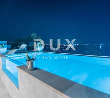 OPATUJA, POBRI-dvojna villa 250m2 s panoramskim pogledom na more i 2 bazena na krovu + okoliš 400m2 - cover