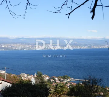 OPATIJA, LOVRAN, LIGANJ - građevinsko zemljište 4500m2 s panoramskim pogledom na more za stambenu zgradu–stanove/apartmane/ obiteljsku kuću /villu/ kuću za iznajmljivanje - odmor s bazenom + kuća 120m2 - cover