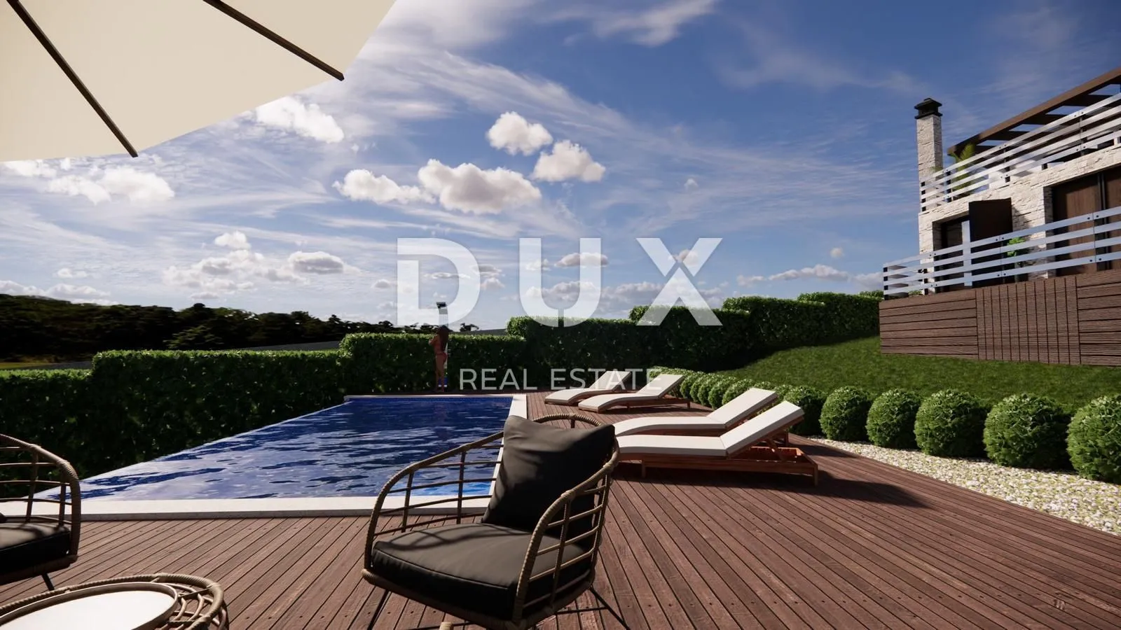 ISTRA, PIĆAN - Zemljište sa započetom gradnjom dvije kuće, rub sela, pogled na prirodu - cover