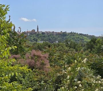 ISTRA, BUJE - TOP ponuda! Građevinsko zemljište s dozvolom za 5 vila s bazenom, prekrasan pogled na more, prilika! - cover