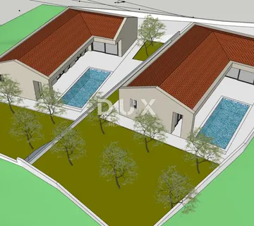 ISTRA, MARČANA - Premium projekt dviju prizemnica s bazenom s poljoprivrednim zemljištem - cover