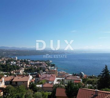 OPATIJA, CENTAR - zemljište 1008m2 za vilu 400m2 iznad centra Opatije s građevinskom dozvolom, panoramski pogled na more  - cover