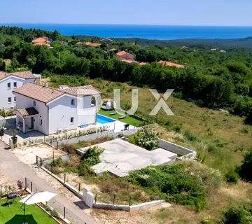 ISTRA, RABAC - Zemljište s građevinskom dozvolom i pogledom na more - cover