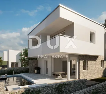 NOVALJA, PAG - NE PROPUSTITE PRILIKU! Luksuzna villa s bazenom u 2. redu do mora - cover