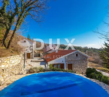TRIBALJ, okolica Crikvenice -  Dvije kamene kuće s bazenom na mirnoj lokaciji okruženoj zelenilom - cover