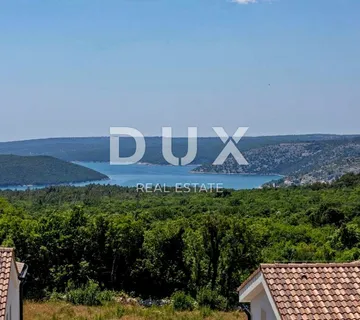 ISTRA, RABAC - Zemljište s građevinskom dozvolom i pogledom na more - cover