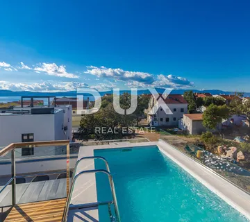 OTOK KRK, NJIVICE - Luksuzni dvoetažni apartman s krovnim bazenom i pogledom na more - cover