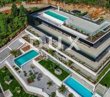 OPATIJA, CENTAR - veći stan u ekskluzivnoj novogradnji iznad centra Opatije s privatnim bazenom, garaža, pogled na Kvarner - cover