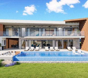 ISTRA, KAŠTELIR Prvoklasna vila u izgradnji s pogledom na more! - cover