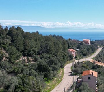 LABIN, SVETA MARINA- 2 građevinska zemljišta 935m2 sa starom kućom, pogledom na more i 2 idejna projekta - cover