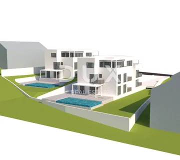 OPATIJA, IČIĆI - građevinsko zemljište 2800m2 S LOKACIJSKOM DOZVOLOM!! I s pogledom na more za stambenu zgradu–stanove /apartmane - cover