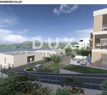 RIJEKA, KOSTRENA - ekskluzivan dvoetažni stan 163,89 m2 novogradnja s prekrasnim pogledom na more i bazenom + okućnica 176.65m2 - S1-D - cover