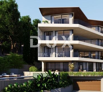 OPATIJA, CENTAR - arhitektonsko remek djelo iznad centra Opatije, cijela etaža s pogledom, garaža, bazen - cover