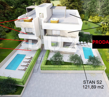  ZADAR, MASLENICA - Vrhunski penthouse sa spektakularnim pogledom na more! 200 metara od mora! Novogradnja! S5 - cover