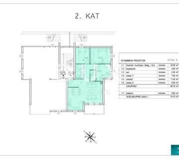 VIŠKOVO, komforan 3S+DB stan od 75 m2 sa okućnicom u novogradnji - cover