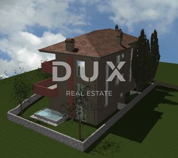 OPATIJA, IČIĆI, POLJANE- građevinsko zemljište 650m2 S GRAĐEVNOM DOZVOLOM i pogledom na more  - cover