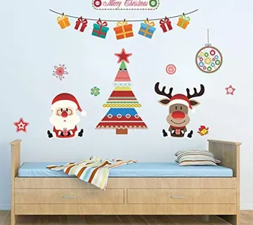 Zidna Naljepnica - Merry Christmas - Djedica i Rudolf - cover