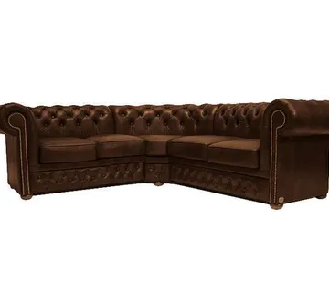 Chesterfield Kutna Garnitura First Class Leather | Cloudy Brown Old - cover