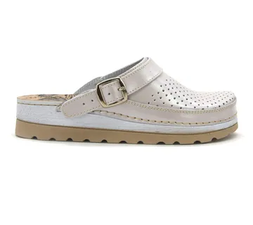 KOŽNE ANATOMSKE KLOMPE, Srebrna, BBHFF - cover