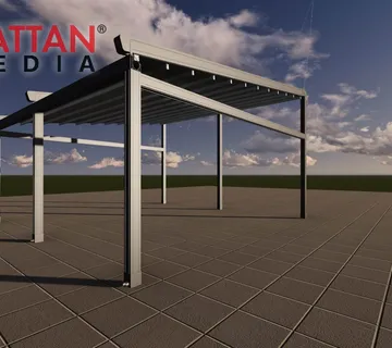 Jednovodna pergola tenda – Alpha - cover