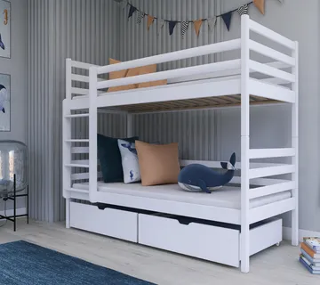 Drveni dječji krevet na kat Nemo 160×80 – puno drvo - cover