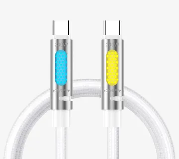 BWOO USB-C na USB-C kabel za punjenje s RGB ambijetalnim osvjetljenjem i aromaterapijom, 240W, 1.2 m - cover