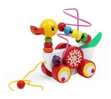 Drvena patka guralica labirint s kuglicama - cover