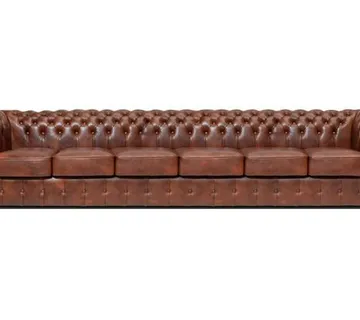 Chesterfield Garnitura Class Leather | 6-sjedišta | Cloudy Brown Old - cover