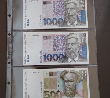 Novčanice od 500 i 1000 kuna MARULIĆ i MAŽURANIĆ - cover