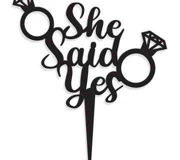 Topper za tortu – She Said Yes - cover